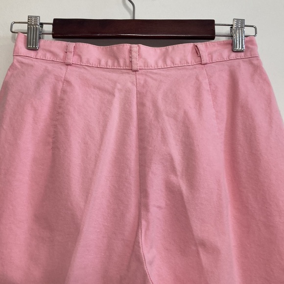 Vintage Shorts Womens Small High Waist 90s Mom Wide Leg Pink Cotton - Picture 4 of 10